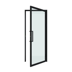Porte vitr&eacute;e battante - 830 x 2040