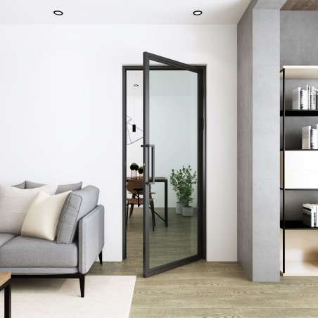 Porte vitr&eacute;e battante - 830 x 2040